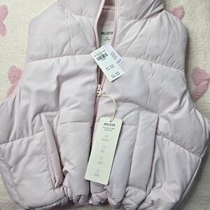 Hollister Blush Pink Puffer Vest